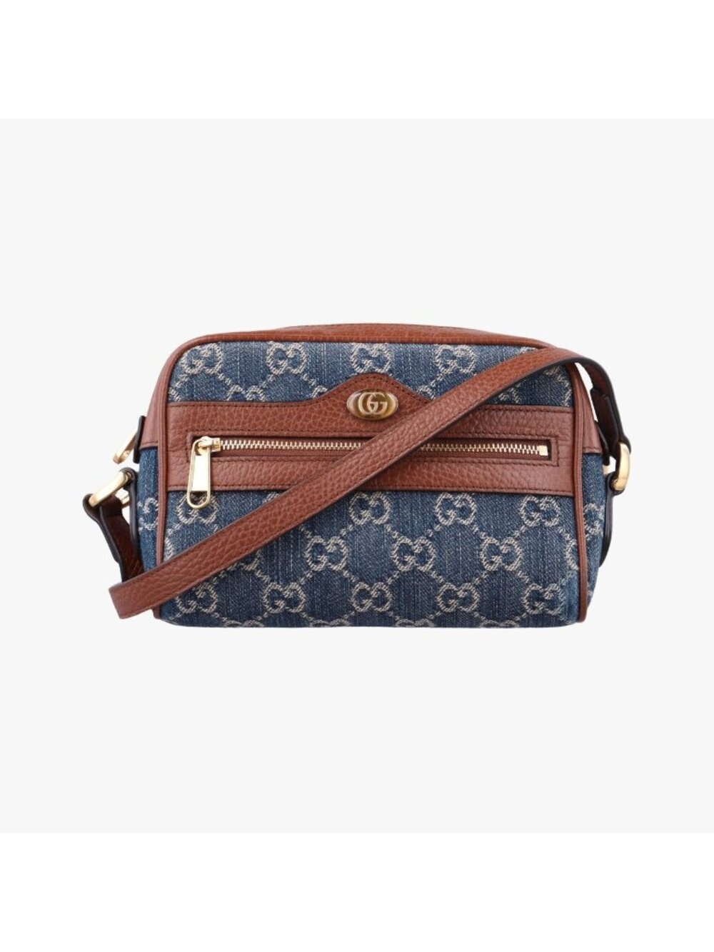 Gucci Ophidia Blue Brown Denim Leather